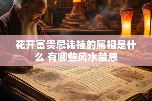 花开富贵忌讳挂的属相是什么 有哪些风水禁忌