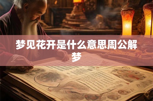 梦见花开是什么意思周公解梦