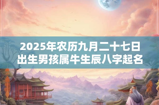 2026年农历九月二十七日出生男孩属牛生辰八字起名