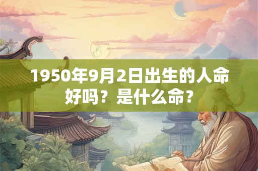 1950年9月2日出生的人命好吗？是什么命？