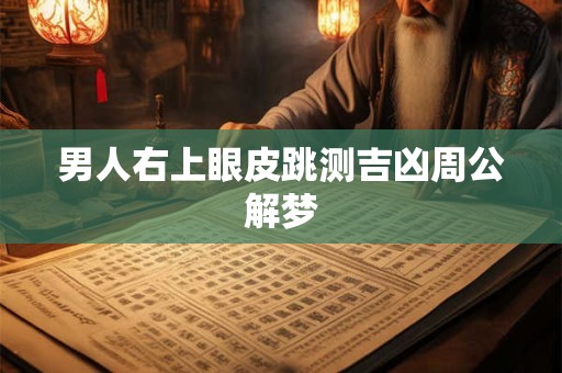 男人右上眼皮跳测吉凶周公解梦