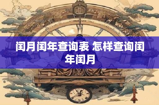 闰月闰年查询表 怎样查询闰年闰月