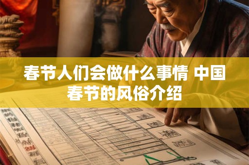 春节人们会做什么事情 中国春节的风俗介绍