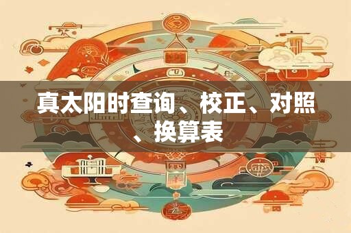 真太阳时查询、校正、对照、换算表