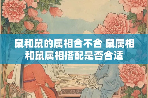 鼠和鼠的属相合不合 鼠属相和鼠属相搭配是否合适