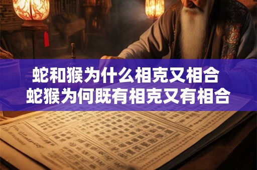 蛇和猴为什么相克又相合 蛇猴为何既有相克又有相合