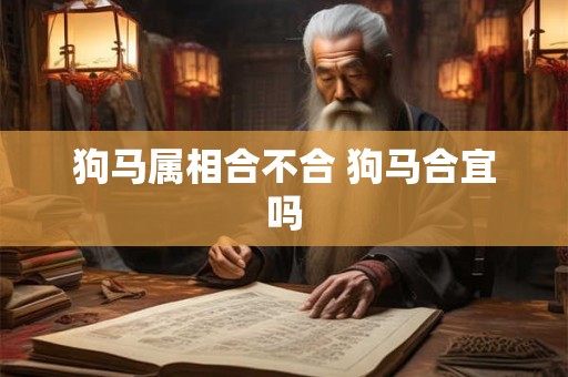 狗马属相合不合 狗马合宜吗