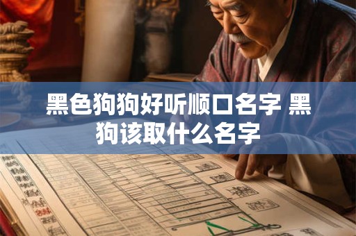 黑色狗狗好听顺口名字 黑狗该取什么名字