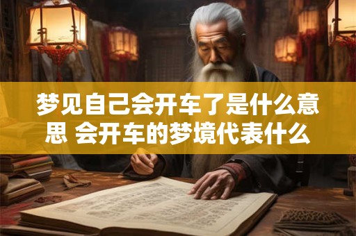 梦见自己会开车了是什么意思 会开车的梦境代表什么