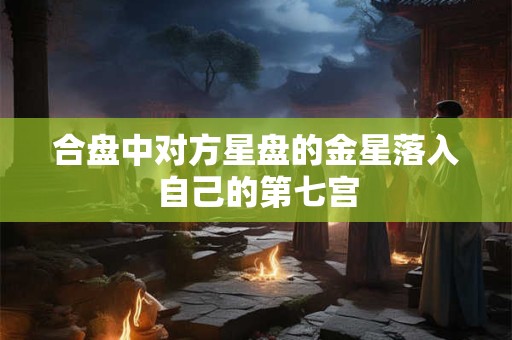 合盘中对方星盘的金星落入自己的第七宫