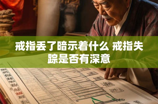 详细阅读:戒指丢了暗示着什么 戒指失踪是否有深意 戒指丢了暗示着什么 戒指失踪是否有深意