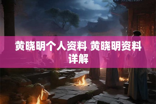 黄晓明个人资料 黄晓明资料详解