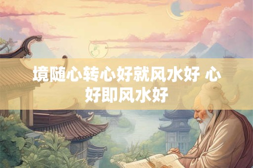 境随心转心好就风水好 心好即风水好
