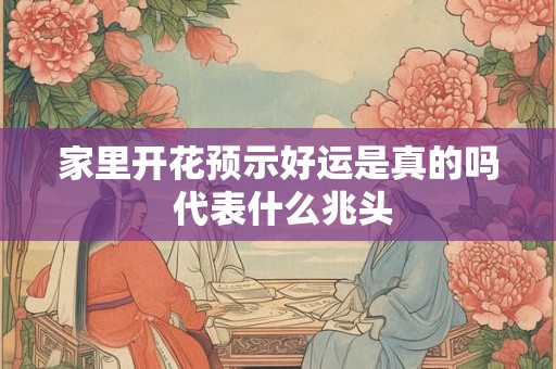 家里开花预示好运是真的吗 代表什么兆头