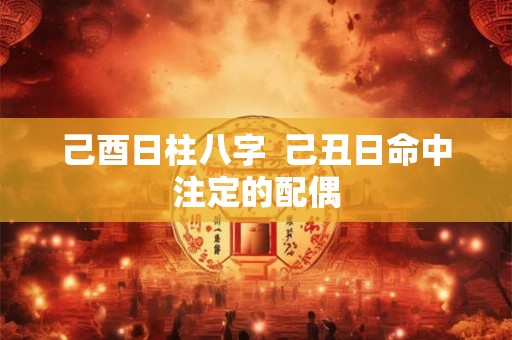 己酉日柱八字  己丑日命中注定的配偶