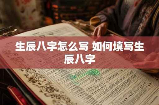 生辰八字怎么写 如何填写生辰八字