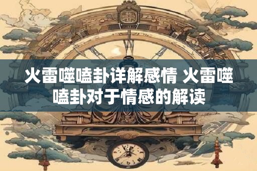 火雷噬嗑卦详解感情 火雷噬嗑卦对于情感的解读