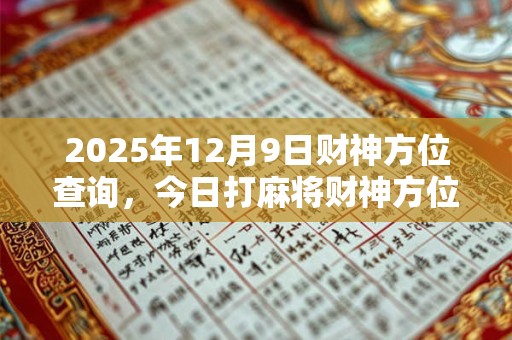 2025年12月9日财神方位查询，今日打麻将财神方位一览表