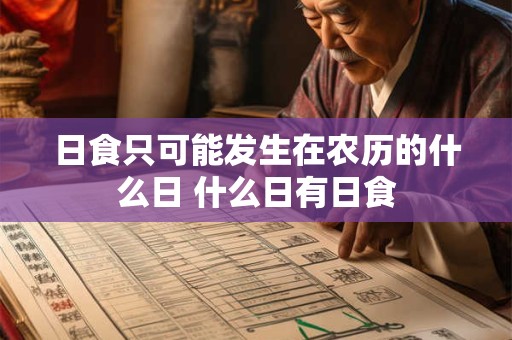 日食只可能发生在农历的什么日 什么日有日食