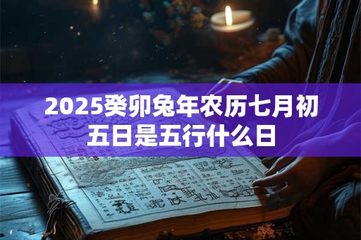 2025癸卯兔年农历七月初五日是五行什么日