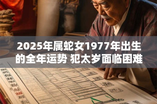 2025年属蛇女1977年出生的全年运势 犯太岁面临困难