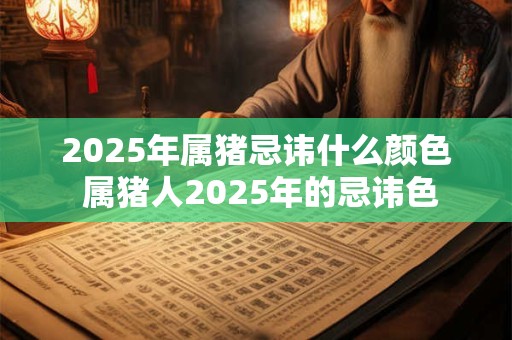 2025年属猪忌讳什么颜色 属猪人2025年的忌讳色