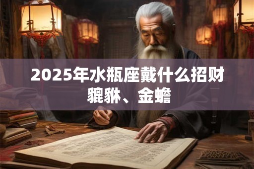 2025年水瓶座戴什么招财 貔貅、金蟾