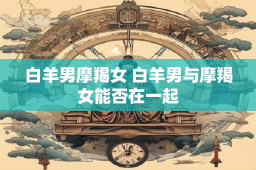 白羊男摩羯女 白羊男与摩羯女能否在一起