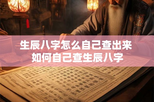生辰八字怎么自己查出来 如何自己查生辰八字
