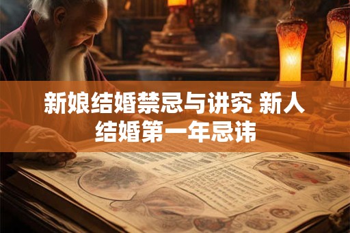 新娘结婚禁忌与讲究 新人结婚第一年忌讳