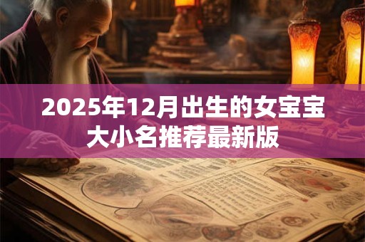 2025年12月出生的女宝宝大小名推荐最新版