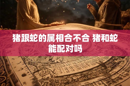 猪跟蛇的属相合不合 猪和蛇能配对吗
