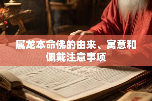属龙本命佛的由来、寓意和佩戴注意事项