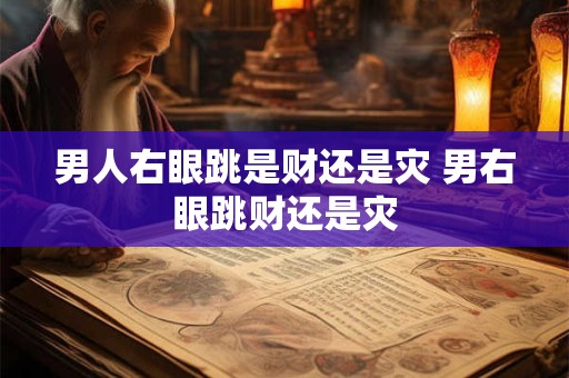 男人右眼跳是财还是灾 男右眼跳财还是灾