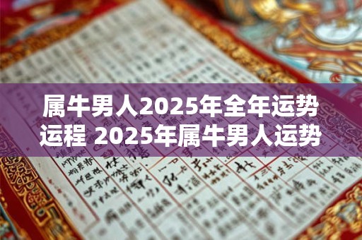 属牛男人2025年全年运势运程 2025年属牛男人运势如何