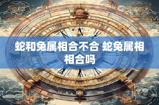 蛇和兔属相合不合 蛇兔属相相合吗