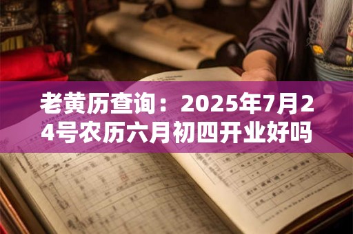 老黄历查询：2025年7月24号农历六月初四开业好吗