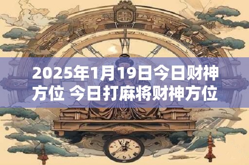 2025年1月19日今日财神方位 今日打麻将财神方位一览表