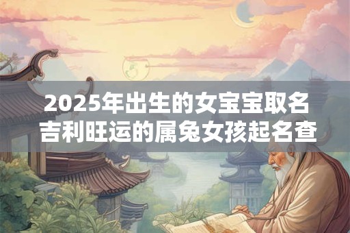 2025年出生的女宝宝取名 吉利旺运的属兔女孩起名查询