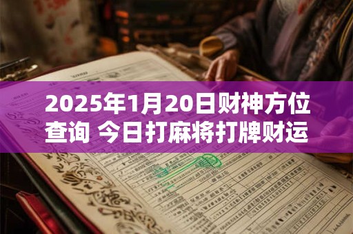 2025年1月20日财神方位查询 今日打麻将打牌财运方位 2025年1月20日财神方位查询 今日打麻将打牌财运方位