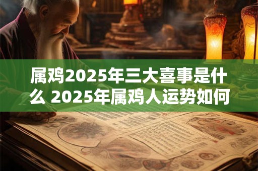 属鸡2025年三大喜事是什么 2025年属鸡人运势如何
