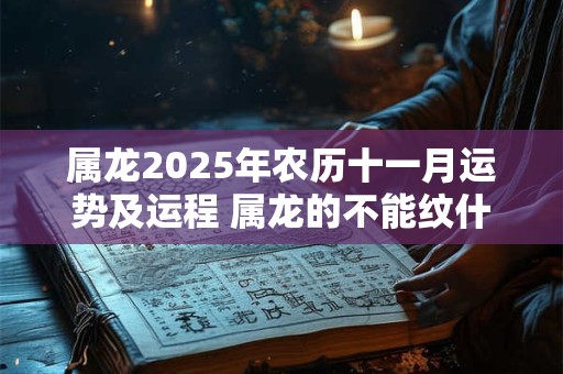 属龙2025年农历十一月运势及运程 属龙的不能纹什么 属龙2025年农历十一月运势及运程 属龙的不能纹什么
