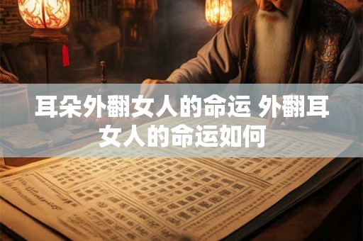 耳朵外翻女人的命运 外翻耳女人的命运如何