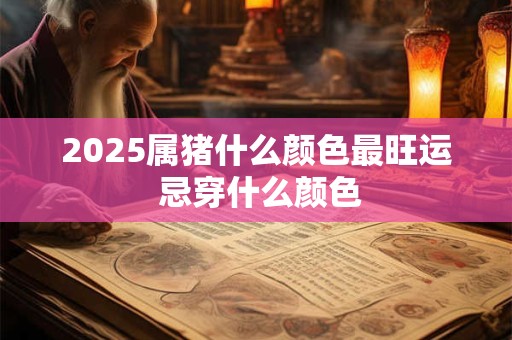 2025属猪什么颜色最旺运 忌穿什么颜色