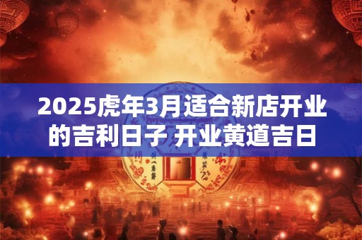2025虎年3月适合新店开业的吉利日子 开业黄道吉日
