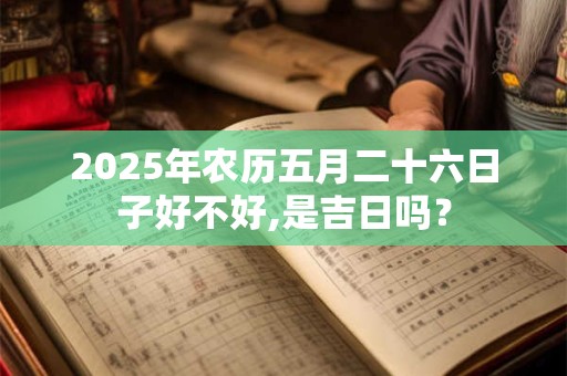 2025年农历五月二十六日子好不好,是吉日吗? 2025年农历五月二十六日子好不好,是吉日吗?