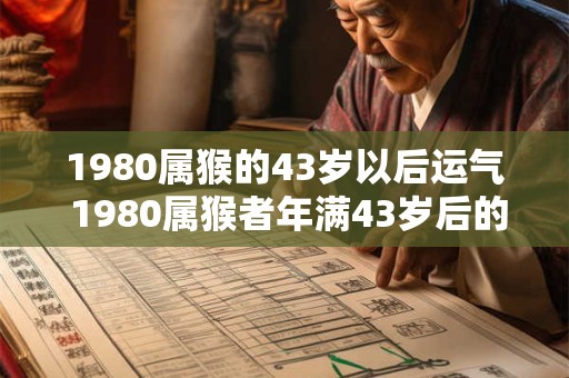 1980属猴的43岁以后运气 1980属猴者年满43岁后的运势如何