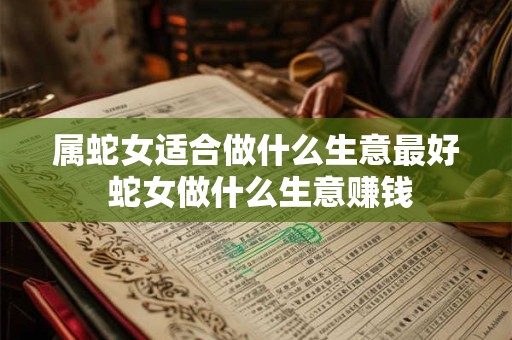 属蛇女适合做什么生意最好 蛇女做什么生意赚钱