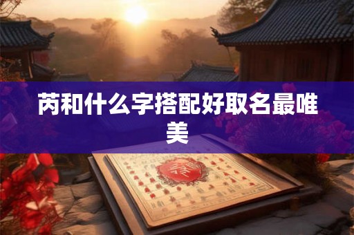 芮和什么字搭配好取名最唯美