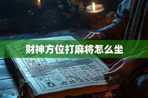 财神方位打麻将怎么坐